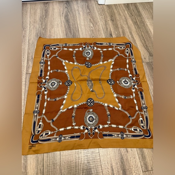 VTG Scarf PATRICIA PARIS Women’s baroque Made in Italy 30x30 Large Square - Picture 5 of 5